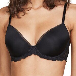#1028 Calvin Klein Seductive Comfort Lace Demi Bra - Black